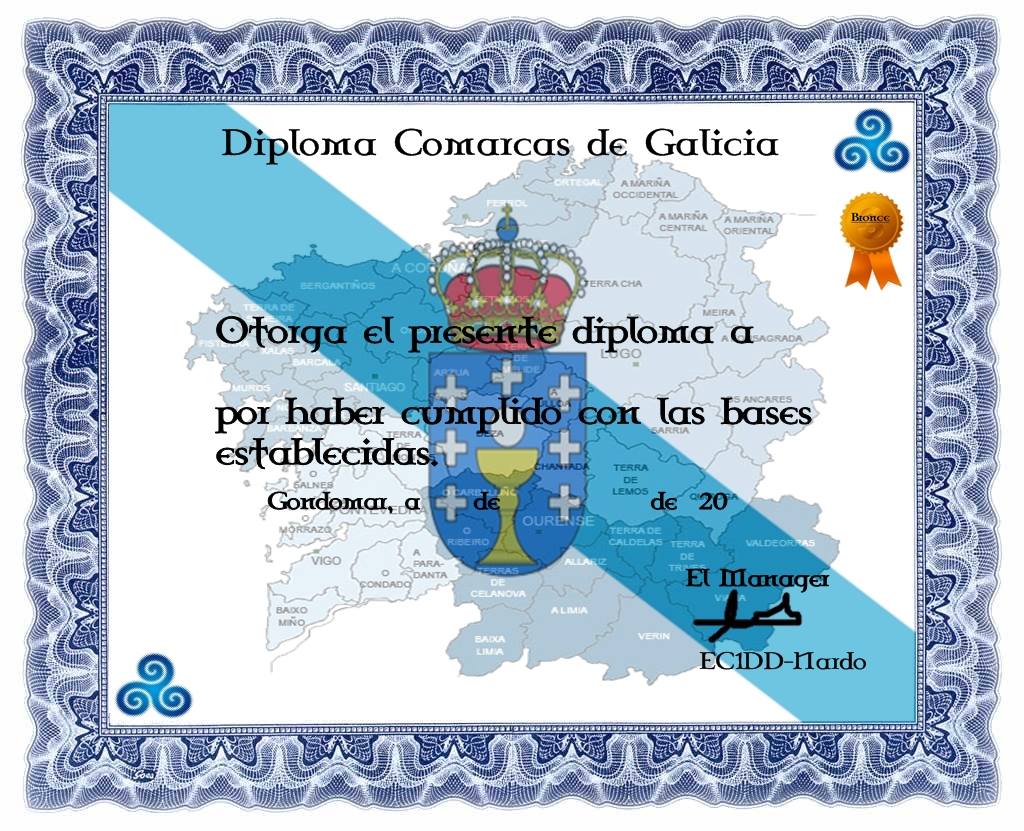 Diploma Comarcas de Galicia